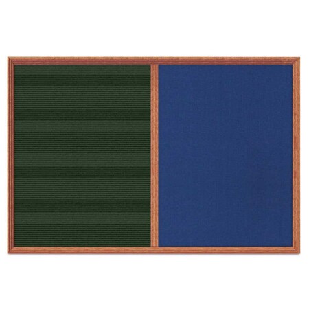 United Visual Products Enclosed Corkboard, 1 Door, 60"x36", 4" Fra, UV3424-BRONZE-BLACK UV3424-BRONZE-BLACK